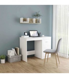 vidaXL Desk White 100x50x76 cm Engineered Wood — V0672023768