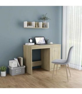 vidaXL Desk Sonoma Oak 100x50x76 cm Engineered Wood — V0672023772