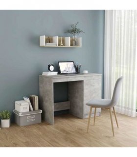 vidaXL Desk Concrete Grey 100x50x76 cm Engineered Wood — V0672023773