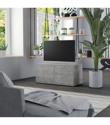 vidaXL TV Cabinet Concrete Grey 80x34x36 cm Engineered Wood