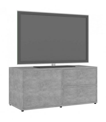 vidaXL TV Cabinet Concrete Grey 80x34x36 cm Engineered Wood