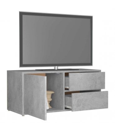 vidaXL TV Cabinet Concrete Grey 80x34x36 cm Engineered Wood