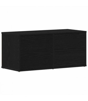 vidaXL TV Cabinet Black Oak 80 x 34 x 36 cm Engineered Wood