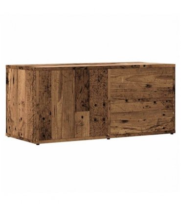 vidaXL TV Cabinet Old Wood 80x34x35.5 cm Engineered Wood