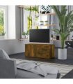 vidaXL TV Cabinet Smoked Oak 80x34x36 cm Engineered Wood