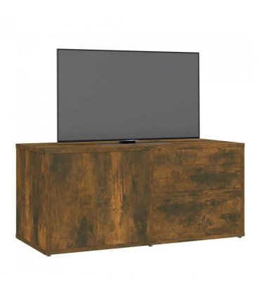 vidaXL TV Cabinet Smoked Oak 80x34x36 cm Engineered Wood