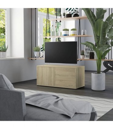 vidaXL TV Cabinet Sonoma Oak 80x34x36 cm Engineered Wood