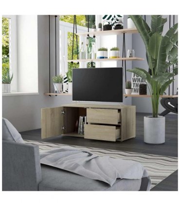 vidaXL TV Cabinet Sonoma Oak 80x34x36 cm Engineered Wood