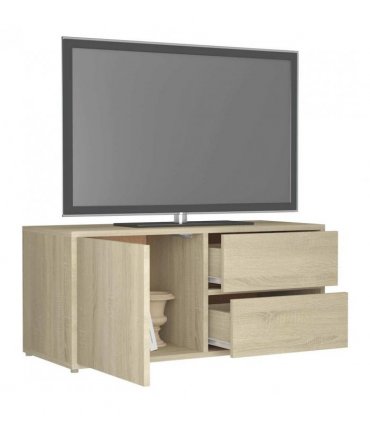 vidaXL TV Cabinet Sonoma Oak 80x34x36 cm Engineered Wood