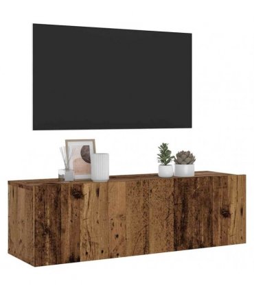 vidaXL Wall Mounted TV Cabinet Old Wood 100x30x30 cm Engineered Wood