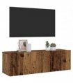vidaXL Wall Mounted TV Cabinet Old Wood 100x30x30 cm Engineered Wood