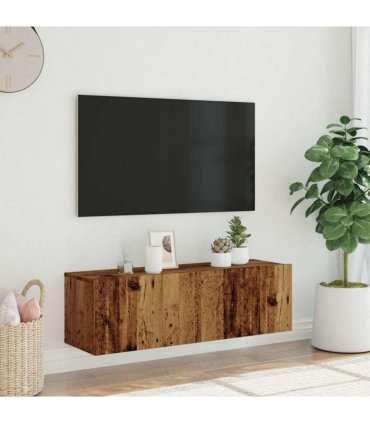 vidaXL Wall Mounted TV Cabinet Old Wood 100x30x30 cm Engineered Wood