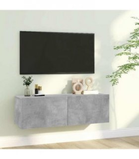 vidaXL TV Cabinet Concrete Grey 100x30x30 cm Engineered Wood