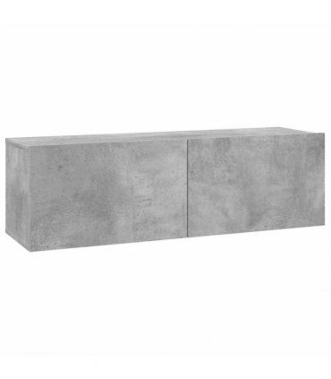 vidaXL TV Cabinet Concrete Grey 100x30x30 cm Engineered Wood