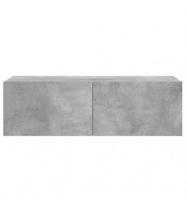 vidaXL TV Cabinet Concrete Grey 100x30x30 cm Engineered Wood