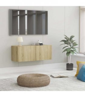 vidaXL TV Cabinet Sonoma Oak 80x30x30 cm Engineered Wood
