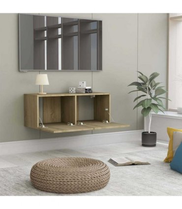 vidaXL TV Cabinet Sonoma Oak 80x30x30 cm Engineered Wood