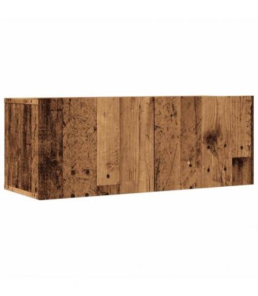 vidaXL TV Cabinets Wall-mounted 2 pcs Old Wood 80x30x30 cm