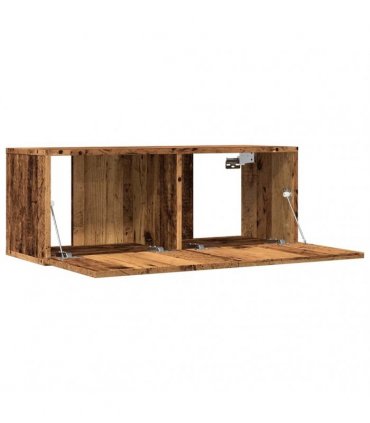 vidaXL TV Cabinets Wall-mounted 2 pcs Old Wood 80x30x30 cm