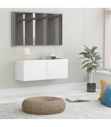 vidaXL TV Cabinet White 80x30x30 cm Engineered Wood