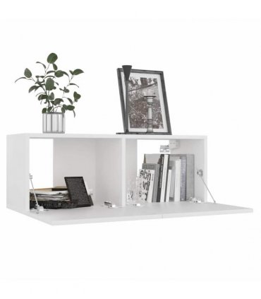 vidaXL TV Cabinet White 80x30x30 cm Engineered Wood
