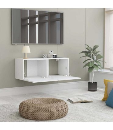vidaXL TV Cabinet White 80x30x30 cm Engineered Wood