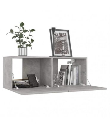 vidaXL TV Cabinet Concrete Grey 80x30x30 cm Engineered Wood