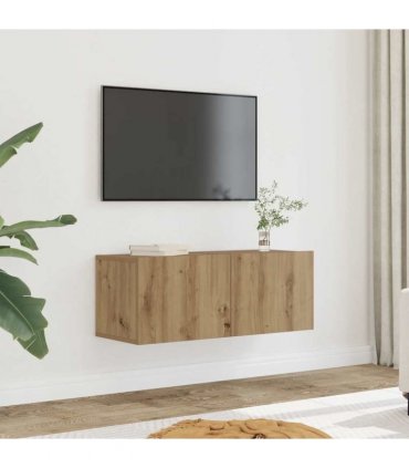 vidaXL TV Cabinets Wall-mounted 2 pcs Artisian Oak 80x30x30 cm — Colour: artisan oak