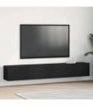 vidaXL TV Cabinet 2 pcs Black 100 x 30 x 30 cm Engineered Wood — Colour: Black oak