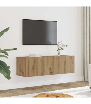 vidaXL TV Cabinets Wall-mounted 2 pcs Artisian Oak 100x30x30 cm — Colour: artisan oak
