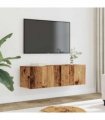 vidaXL TV Cabinets Wall-mounted 2 pcs Old Wood 100x30x30 cm