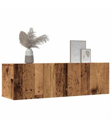 vidaXL TV Cabinets Wall-mounted 2 pcs Old Wood 100x30x30 cm