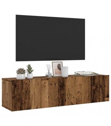 vidaXL Wall Mounted TV Cabinet Old Wood 120x30x30 cm Engineered Wood