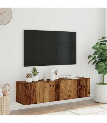 vidaXL Wall Mounted TV Cabinet Old Wood 120x30x30 cm Engineered Wood