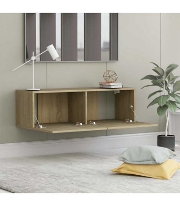 vidaXL TV Cabinet Sonoma Oak 100x30x30 cm Engineered Wood