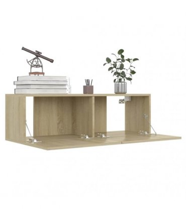 vidaXL TV Cabinet Sonoma Oak 100x30x30 cm Engineered Wood