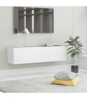 vidaXL TV Cabinet | White | Engineered Wood | Medium | Drop-Down | TV Cabinet