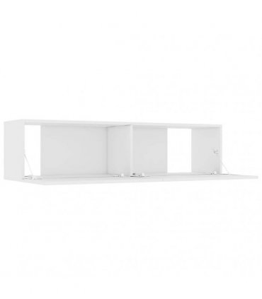 vidaXL TV Cabinet | White | Engineered Wood | Medium | Drop-Down | TV Cabinet