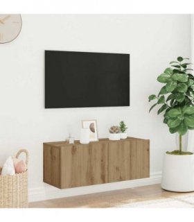 vidaXL Wall Mounted TV Cabinet Artisan Oak 80x30x30 cm Engineered Wood