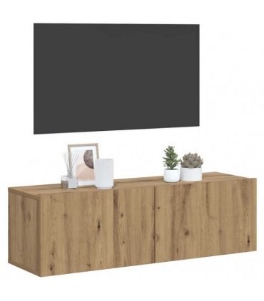 vidaXL Wall Mounted TV Cabinet Artisan Oak 80x30x30 cm Engineered Wood