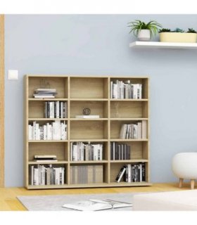 vidaXL CD Cabinet Sonoma Oak 100x23x89.5 cm Engineered Wood