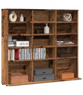 vidaXL CD Cabinet Old Wood 100x23x89.5 cm Engineered Wood