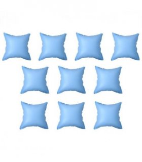 vidaXL Inflatable Winter Air Pillows for Above-Ground Pool Cover 10 pcs PVC — Colour: Blue, Size: 110 x 110 x 60 cm