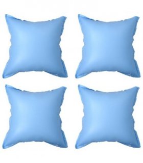 vidaXL Inflatable Winter Air Pillows for Above-Ground Pool Cover 4 pcs PVC — Colour: Blue, Size: 110 x 110 x 60 cm