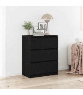 vidaXL Sideboard Black Oak 60x35x76 cm Engineered Wood