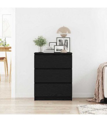 vidaXL Sideboard Black Oak 60x35x76 cm Engineered Wood