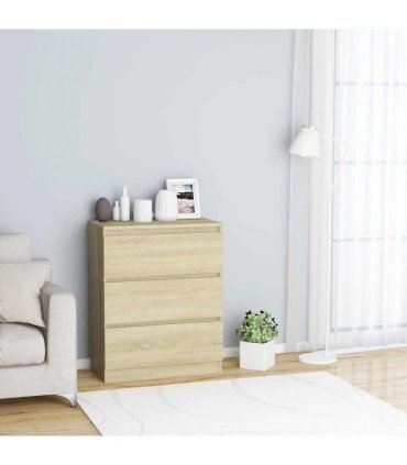 vidaXL Sideboard Sonoma Oak 60x35x76 cm Engineered Wood