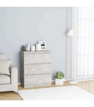 vidaXL Sideboard Concrete Grey 60x35x76 cm Engineered Wood