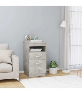 vidaXL Drawer Cabinet Concrete Grey 40x50x76 cm Engineered Wood