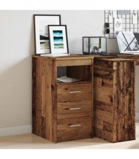 vidaXL Drawer Cabinet Old Wood 40x50x76 cm Engineered Wood